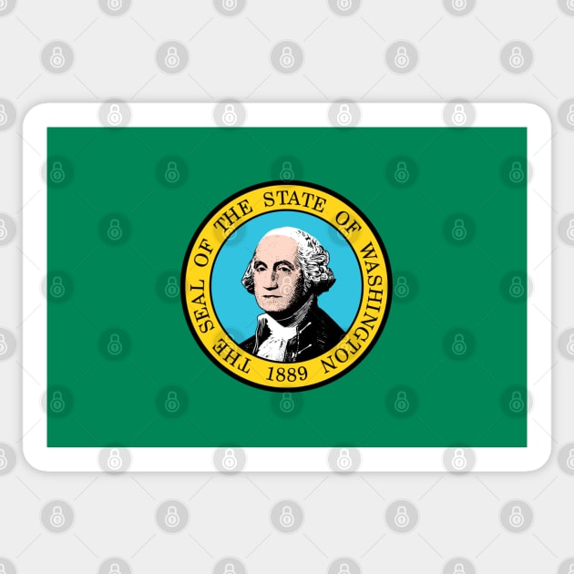 Flag of Washington Sticker by brigadeiro